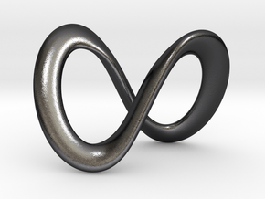 Endless-Infinite Symbol in Polished and Bronzed Black Steel