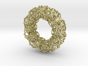 Bracelet The  geometric  size 2 3/4 (70mm) in 18k Gold Plated Brass