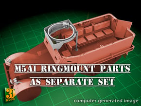M5A1 Ringmount set in Smooth Fine Detail Plastic