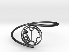 Stephen - Bracelet Thin Spiral in Polished and Bronzed Black Steel