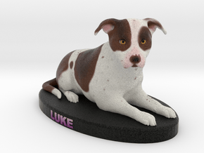 Custom Dog Figurine - Luke in Full Color Sandstone