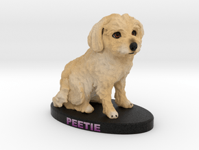 Custom Dog Figurine - Peetie in Full Color Sandstone