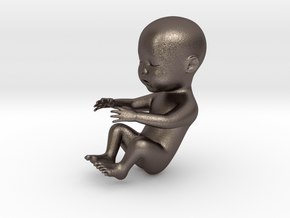 Baby in 5cm Passed in Polished Bronzed Silver Steel