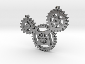 Steampunk gears in Natural Silver