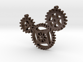Steampunk gears in Polished Bronze Steel