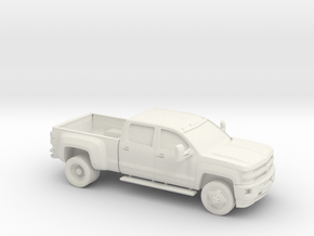 1/64 2015 Chevrolet Silverado Dually in White Natural Versatile Plastic