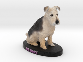 Custom Dog FIgurine - Benny in Full Color Sandstone