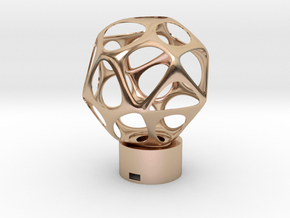 Lamp voronoi sphere1 in 14k Rose Gold Plated Brass