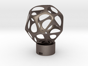 Lamp voronoi sphere1 in Polished Bronzed Silver Steel