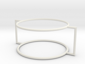 Two circles frame in White Natural Versatile Plastic