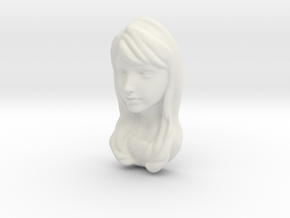Pendant woman 5cm in White Natural Versatile Plastic