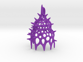Calocyclas Radiolarian pendant in Purple Processed Versatile Plastic