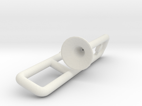 Trombone for Minifigures in White Natural Versatile Plastic