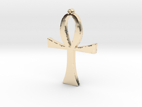Ankh Necklace Pendant in 14K Yellow Gold