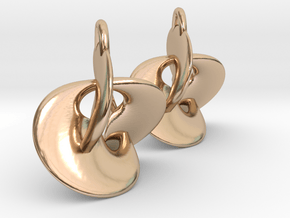 Coil 3 2 V2 Earrings in 14k Rose Gold Plated Brass