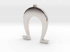 Omega Symbol Necklace Pendant in Platinum
