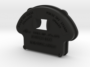 Morse Key Front Plate in Black Natural Versatile Plastic