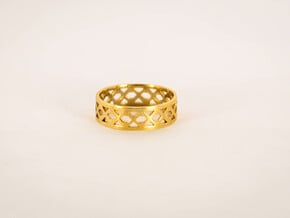 Intertwining Ring Size 6 in Polished Brass