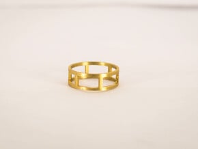 Simple Ring Size 6 in Natural Brass