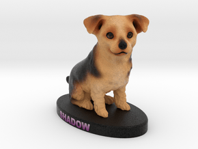 Custom Dog Figurine - Shadow in Full Color Sandstone
