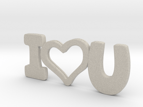 I Love You - Photo Frame in Natural Sandstone