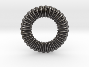 0174 Torus with pattern picture (5cm) #001 in Polished Nickel Steel