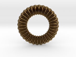 0174 Torus with pattern picture (5cm) #001 in Polished Bronze