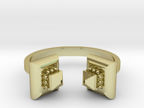 Cushion Ring - Sz. 6 in 18k Gold Plated Brass