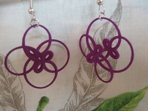 Conchoid 4 3 Earrings in Purple Processed Versatile Plastic