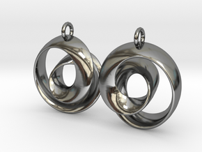 Ear-Rings-01 in Fine Detail Polished Silver