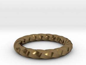 Twisted Ring in Polished Bronze