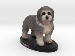 Custom Dog Figurine - Indie in Full Color Sandstone