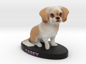 Custom Dog Figurine - Casey in Full Color Sandstone