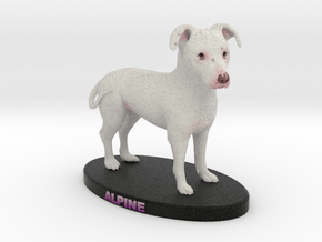 Custom Dog Figurine - Alpine in Full Color Sandstone