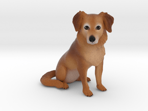 Custom Dog Figurine - Clover in Full Color Sandstone