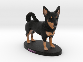 Custom Dog Figurine - Xochi in Full Color Sandstone