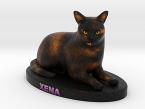 Custom Cat Figurine - Xena in Full Color Sandstone