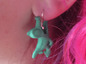 Gummy Earring in Green Processed Versatile Plastic