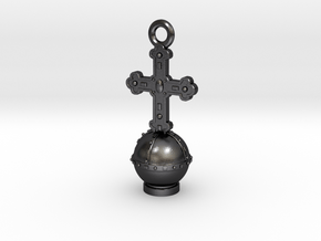 Orb Pendant in Polished and Bronzed Black Steel
