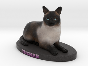 Custom cat Figurine - Tucker in Full Color Sandstone