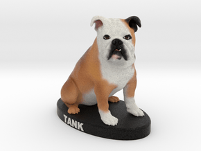 Custom Dog Figurine - Tank in Full Color Sandstone