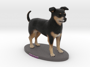 Custom Dog Figurine - Sprocket in Full Color Sandstone