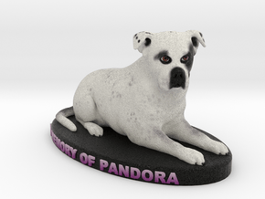 Custom Dog Figurine - Pandora in Full Color Sandstone