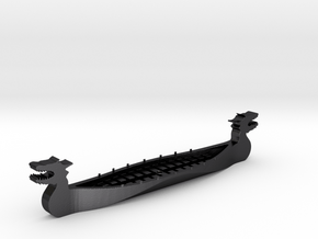 Viking Ship in Polished and Bronzed Black Steel