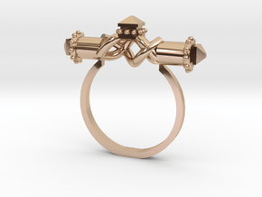 Serpent Capsule Ring - Sz. 5 in 14k Rose Gold Plated Brass