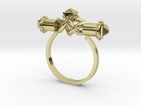 Serpent Capsule Ring - Sz. 6 in 18k Gold Plated Brass