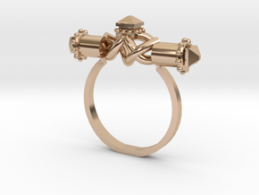 Serpent Capsule Ring - Sz. 7 in 14k Rose Gold Plated Brass