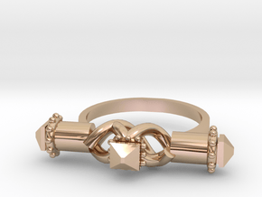Serpent Capsule Ring - Sz. 9 in 14k Rose Gold Plated Brass