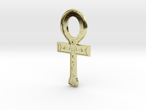 Rune Ankh in 18k Gold Plated Brass