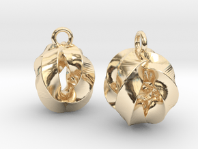 Crossing-Rings-EarRings in 14k Gold Plated Brass